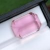 orange pink Kunzite emerald cut 32.53 CT back