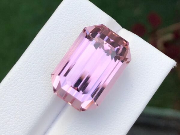 orange pink Kunzite emerald cut 32.53 CT