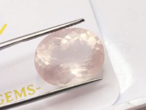 quartz pink oval cut 20.05 carats