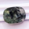 prehnite green cushion cut 18.54 carats