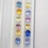 lot saphirs blue, pink, yellow oval cut 2.53 carats