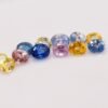 lot saphirs blue, pink, yellow oval cut 2.53 carats
