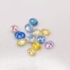 lot saphirs blue, pink, yellow oval cut 2.53 carats