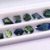 lot 10 saphirs blue green mixed shape 3.02 carats
