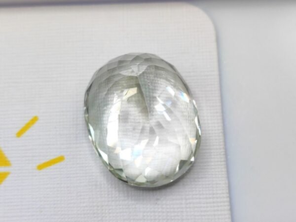 spodumene green oval cut 32.16 carats