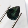 saphir blue green pear cut 5.20 carats