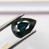 saphir blue green pear cut 5.20 carats