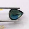saphir blue green pear cut 5.20 carats