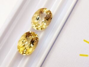 héliodore golden yellow oval cut 8.04 carats
