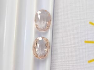 lotmorganite peach pink oval cut 1.66 carats