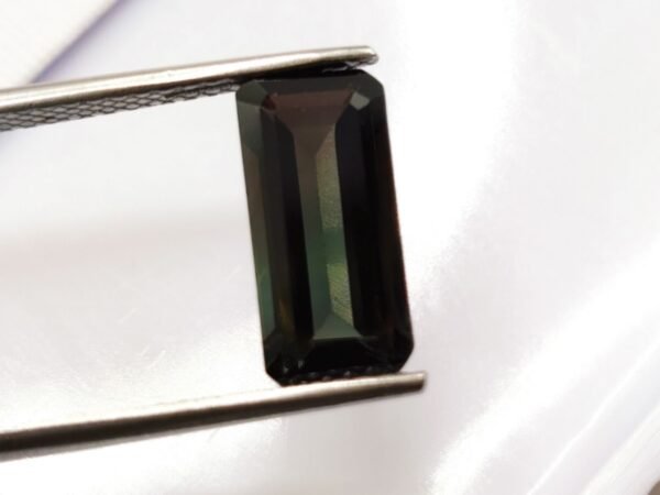 tourmaline bicolore emerald cut 4.50 carats