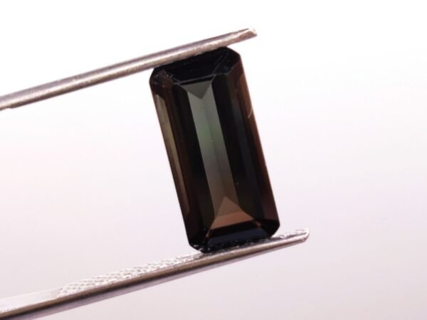 tourmaline bicolore emerald cut 4.50 carats