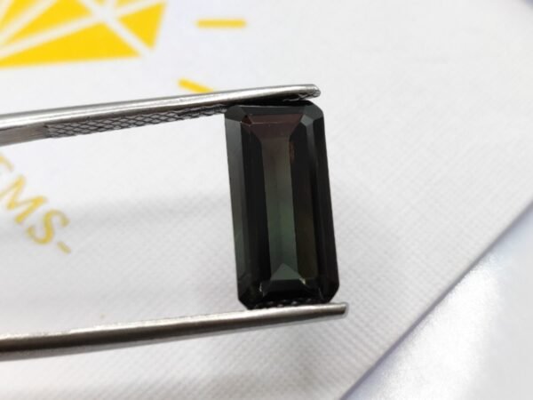 tourmaline bicolore emerald cut 4.50 carats