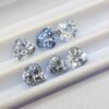 lot 6 saphirs light blue pear cut 3.27 carats