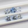 lot 6 saphirs light blue pear cut 3.27 carats