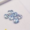 lot 6 saphirs light blue pear cut 3.27 carats back of the stone