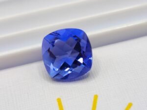 fluorite color change blue violet cushion cut 6.32 carats