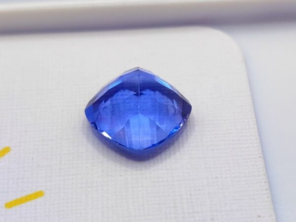 fluorite color change blue violet cushion cut 6.32 carats