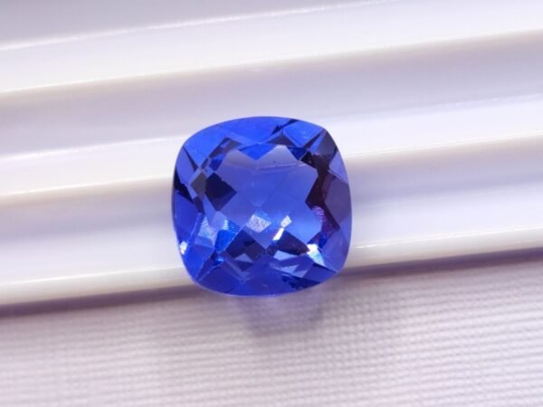 fluorite color change blue violet cushion cut 6.32 carats