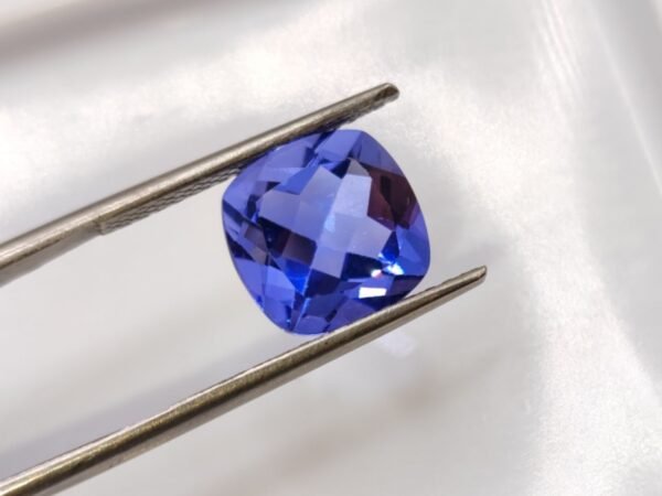 fluorite color change blue violet cushion cut 6.32 carats