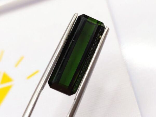 green tourmaline emerald cut 7.68mm