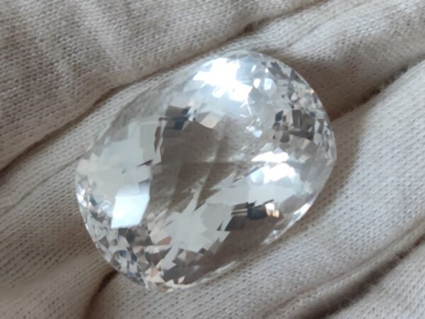 white quartz cushion cut 58.58 carats