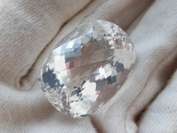 white quartz cushion cut 58.58 carats