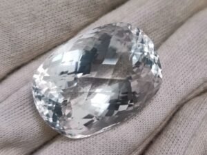 white quartz cushion cut 58.58 carats
