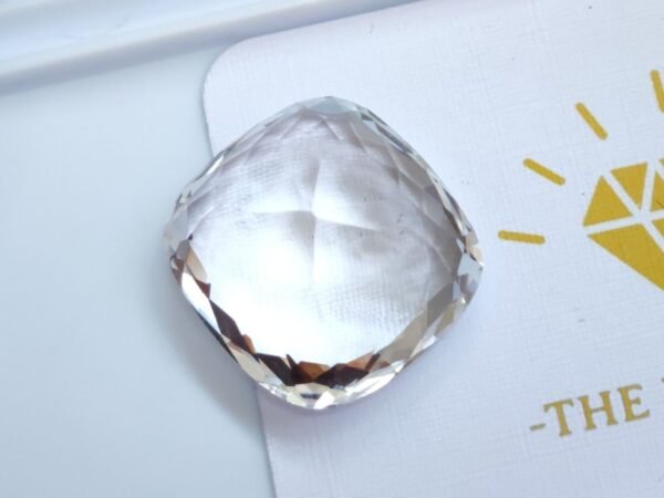 white quartz cushion cut 62.38 carats
