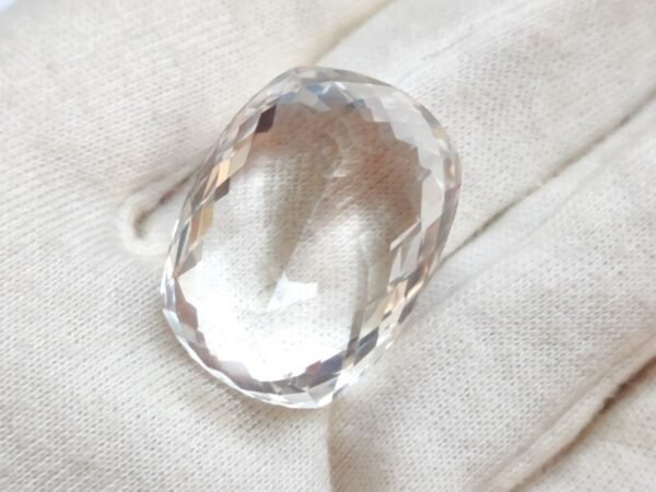 white quartz cushion cut 58.58 carats