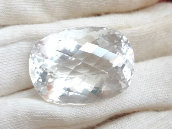 white quartz cushion cut 58.58 carats