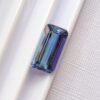 blue green tanzanite octogonal cut 2.20 carats