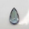 blue green pear cut tanzanite 4.07 carats back of the stone