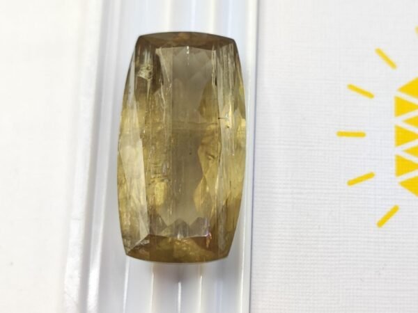 diaspore zultanite yellowish green pinkish brown cushion cut 55.18 carats