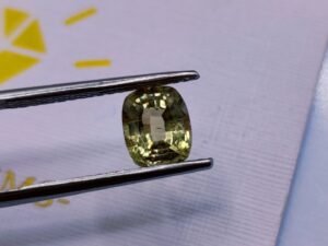 diaspore zultanite yellowish green to pinkish brown cushion cut 2.11 carats