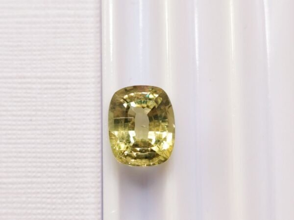 diaspore zultanite yellowish green to pinkish brown cushion cut 2.11 carats