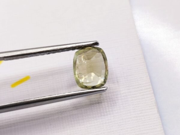 diaspore zultanite yellowish green to pinkish brown cushion cut 2.11 carats
