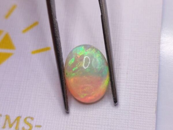 opale noble play of colors cabochon cut 2.71