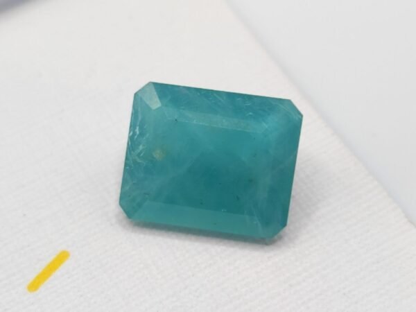 grandidierite blue green emerald cut 6.62 carats