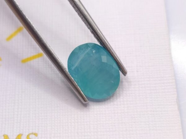 grandidierite blue green oval cut 2.66 carats