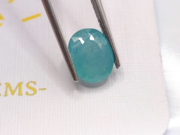 grandidierite blue green oval cut 2.66 carats