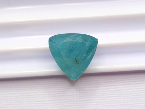 grandidierite blue green trillon cut 4.41 carats