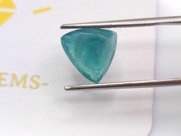 grandidierite blue green trillon cut 4.41 carats