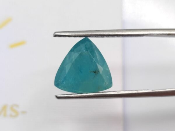grandidierite blue green trillon cut 4.41 carats