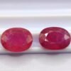 heated red rubis oval cut 8.29 carats