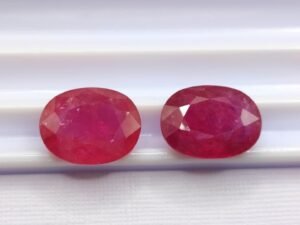 heated red rubis oval cut 8.29 carats