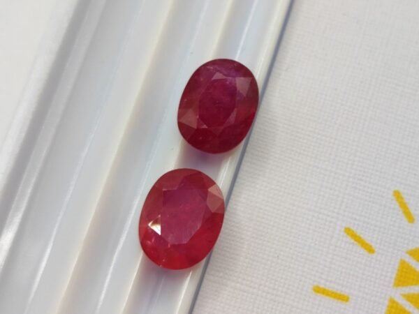 heated red rubis oval cut 8.29 carats