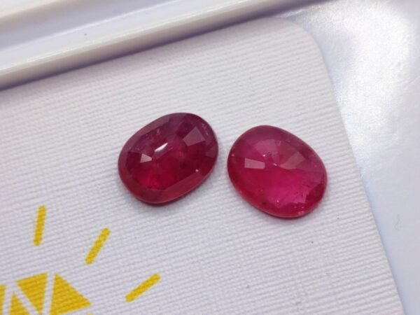 heated red rubis oval cut 8.29 carats