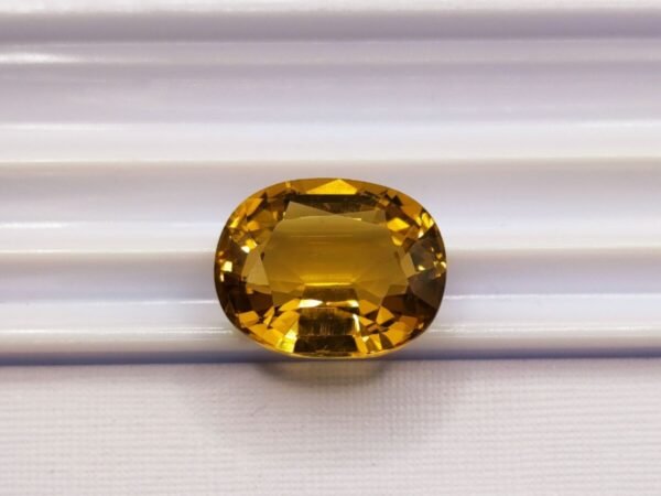 yellow citrine oval cut 9.90 carats