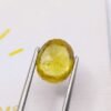 sphene yellow oval cut 4.08 carats